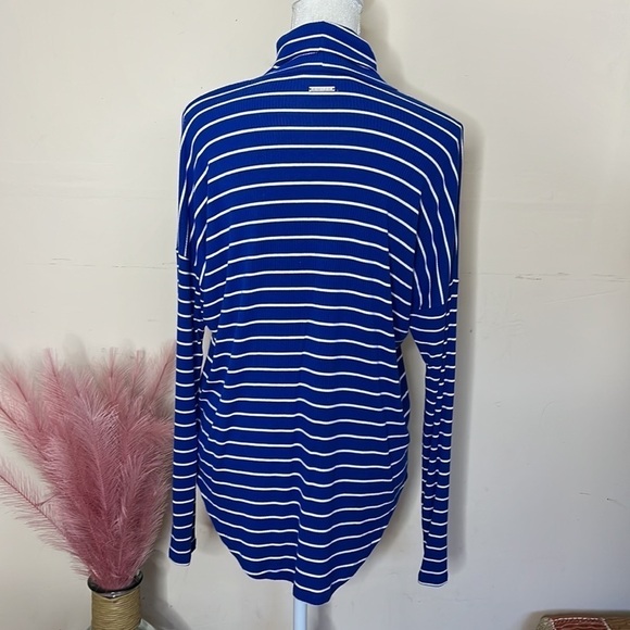 Michael kors • striped ribbed turtleneck long sleeve w/thumbholes - Picture 3 of 10